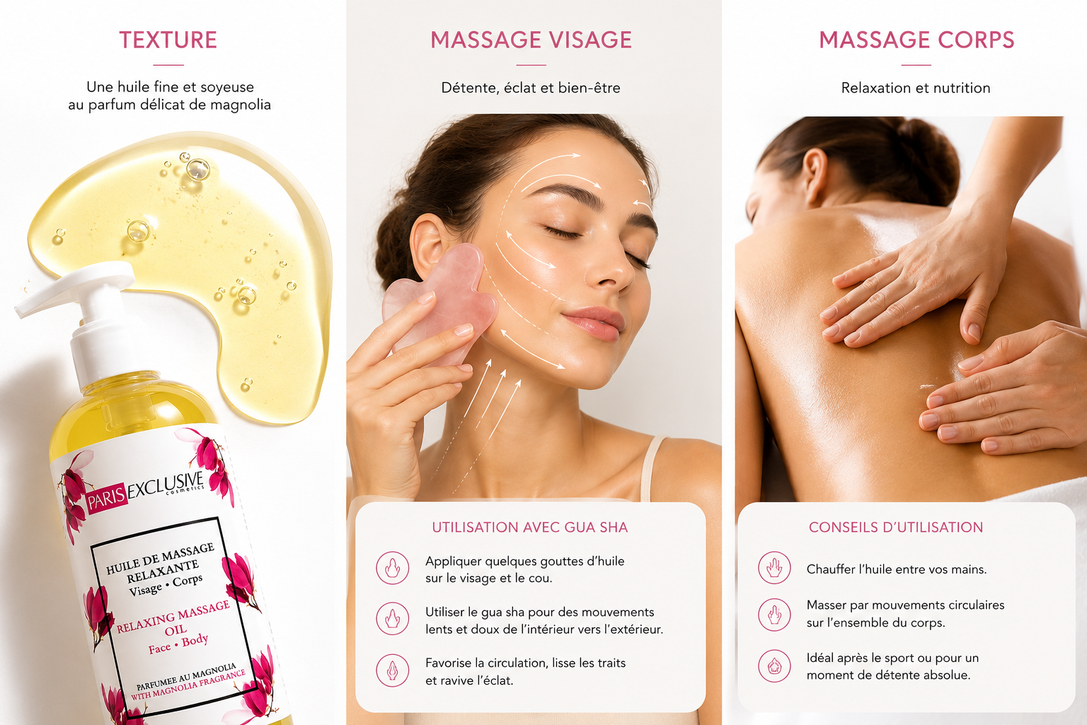 HUILE DE MASSAGE RELAXANTE 500 ML