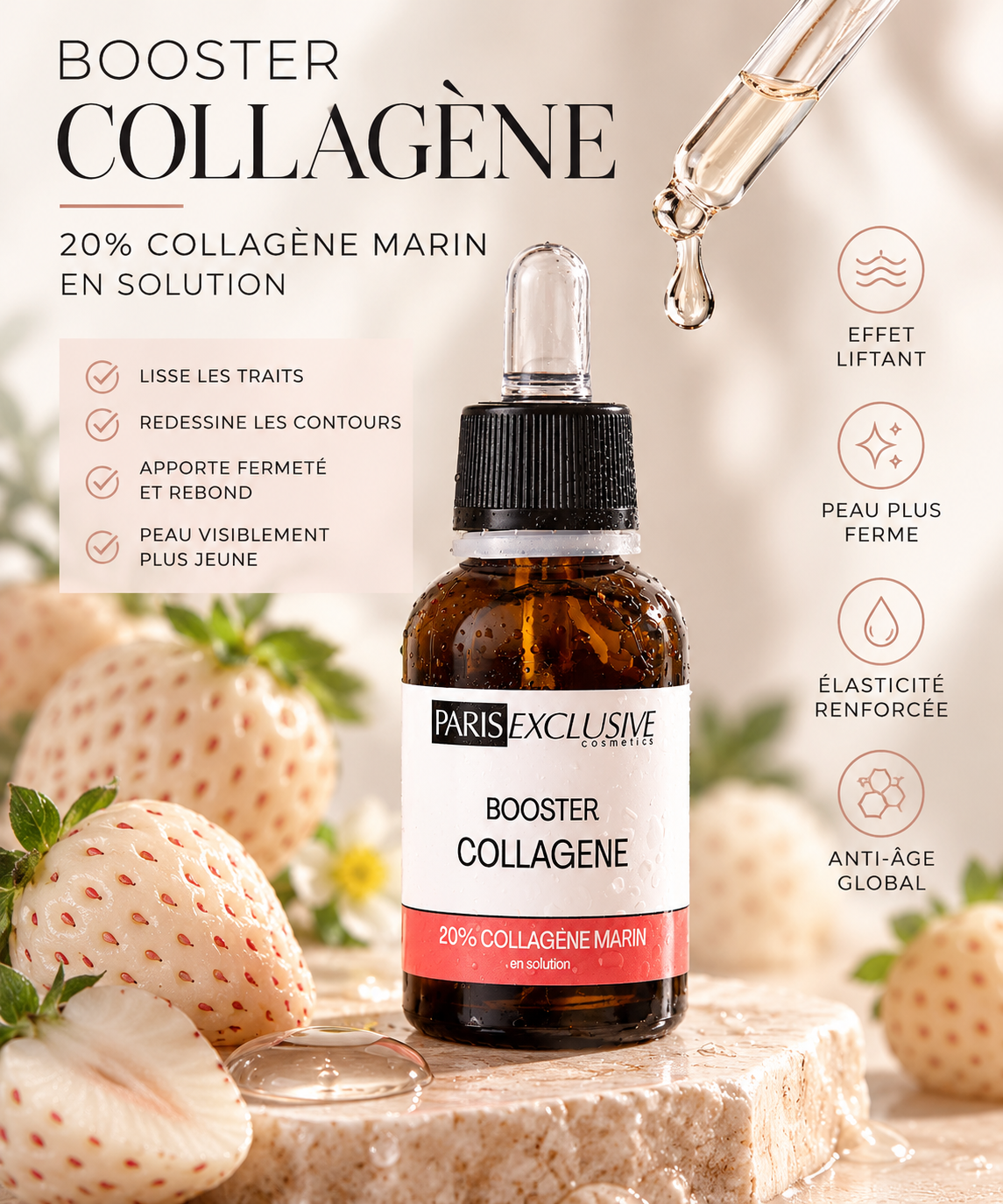 Booster Collagene 20% en solution - fermeté, anti-âge - 30ml