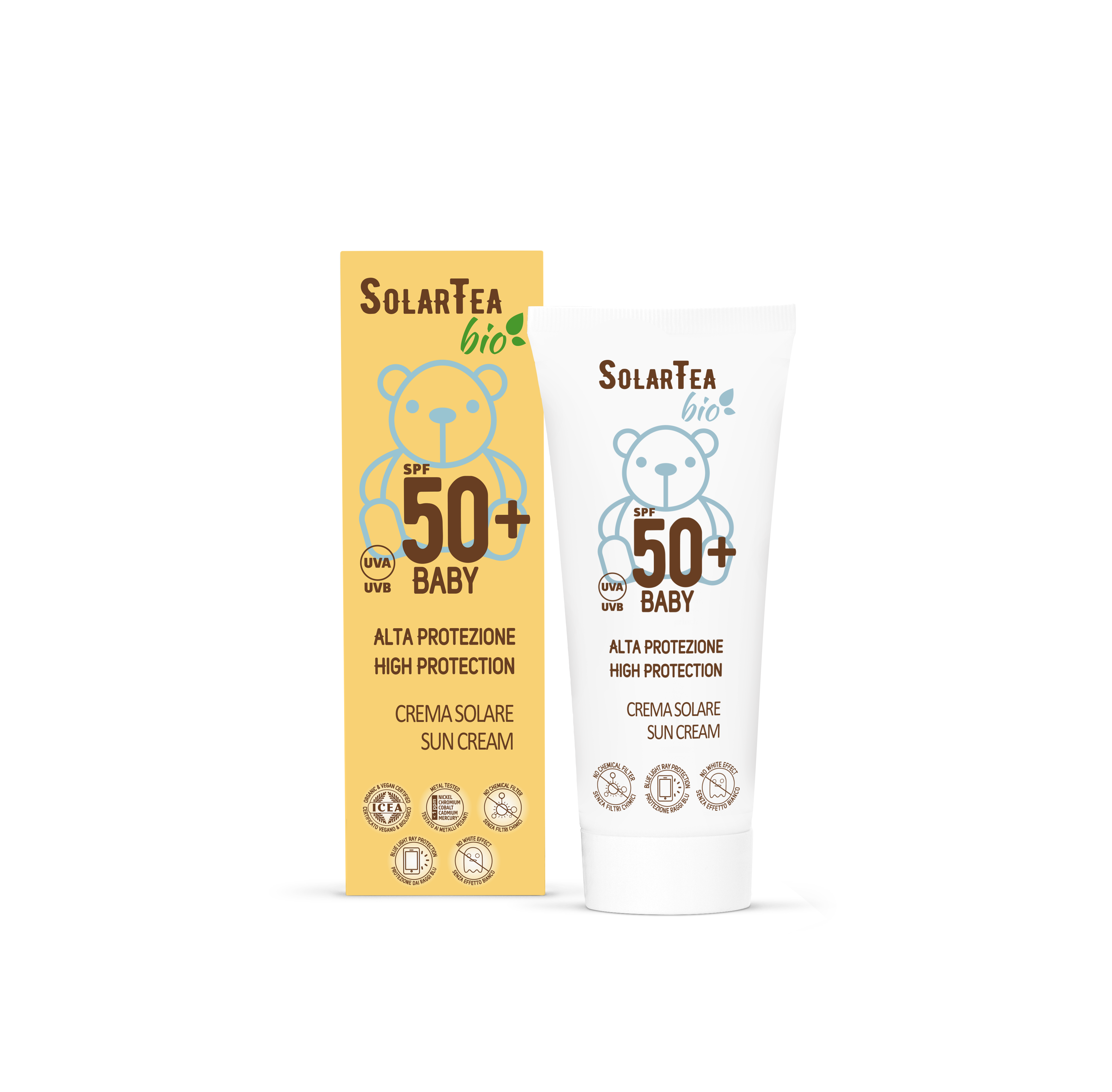 CRÈME SOLAIRE BEBE HAUTE PROTECTION 50 SPF VISAGE ET CORPS 100ML